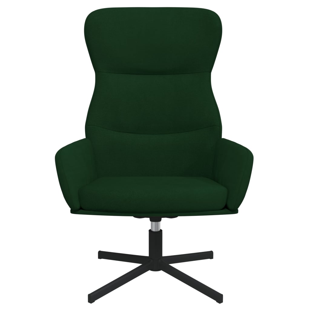 Fauteuil relax en velours vert foncé