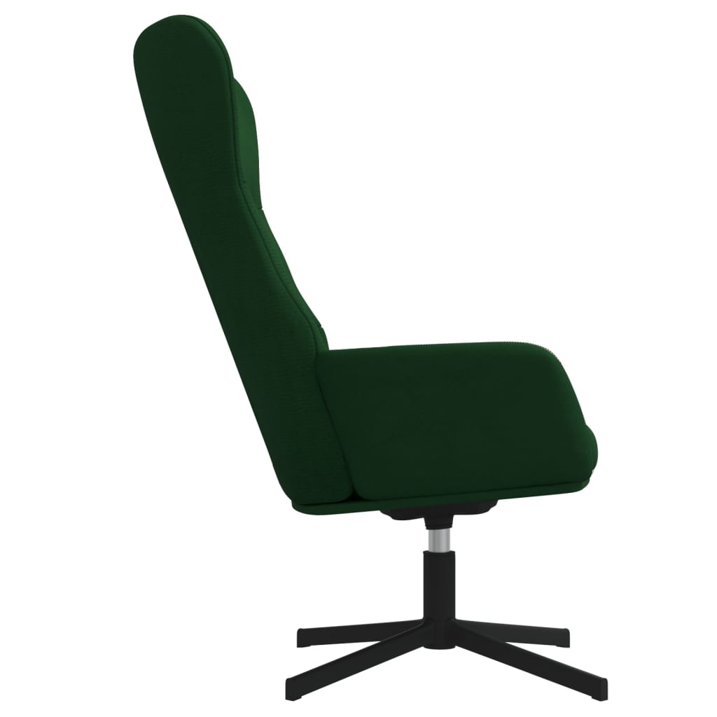 Fauteuil relax en velours vert foncé