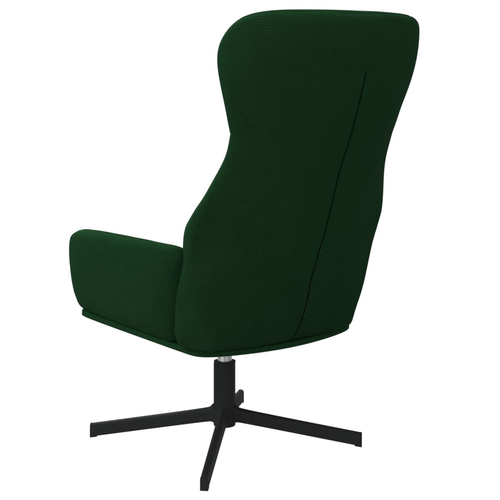 Fauteuil relax en velours vert foncé