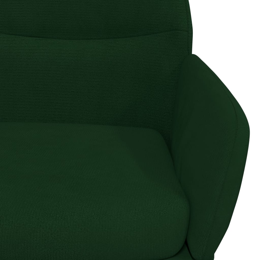 Fauteuil relax en velours vert foncé