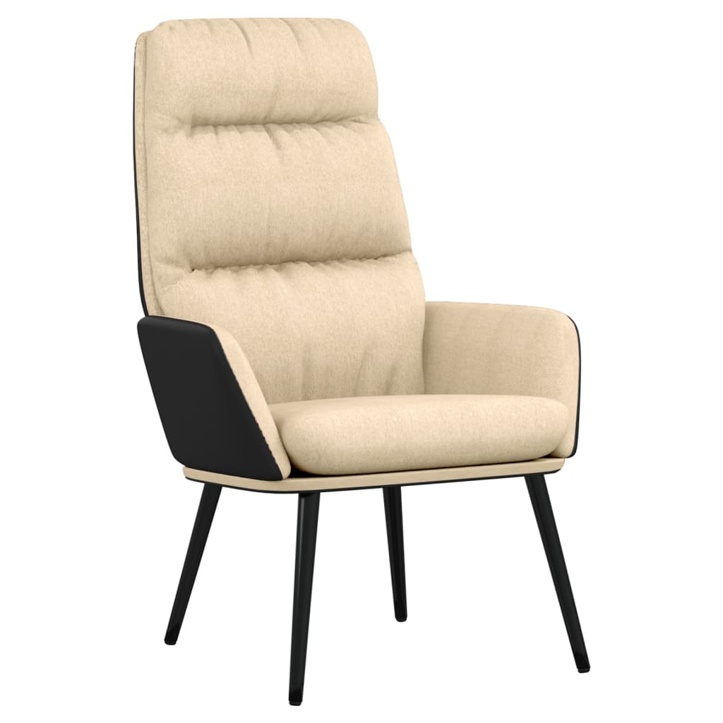 Fauteuil de relaxation tissu crème