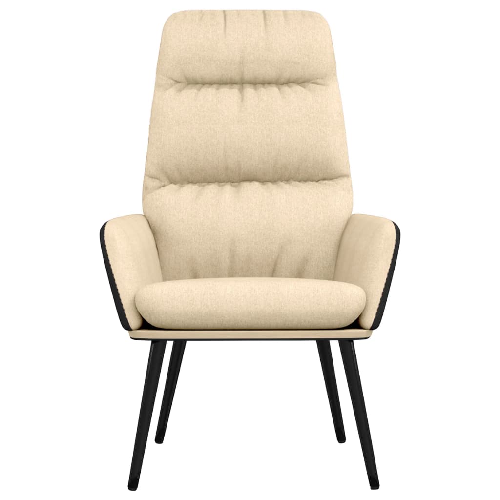 Fauteuil de relaxation tissu crème