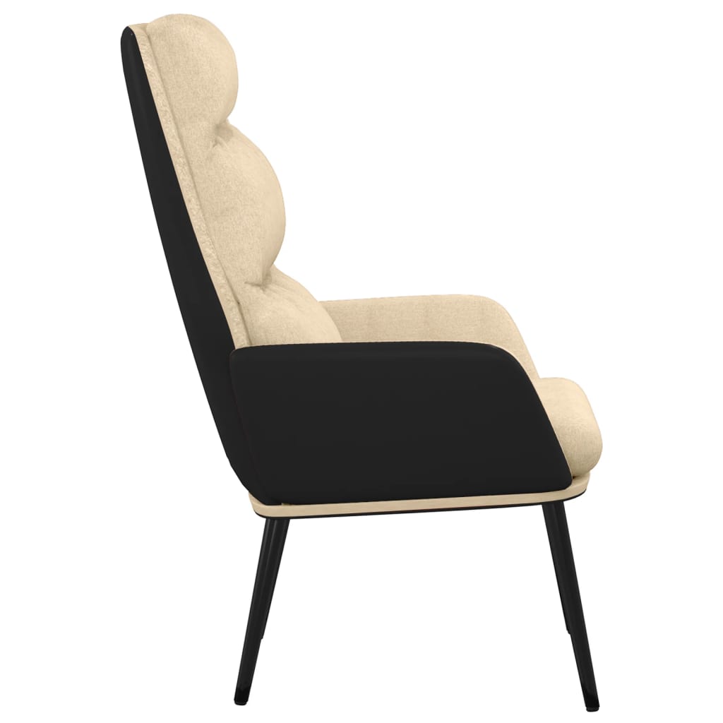 Fauteuil de relaxation tissu crème