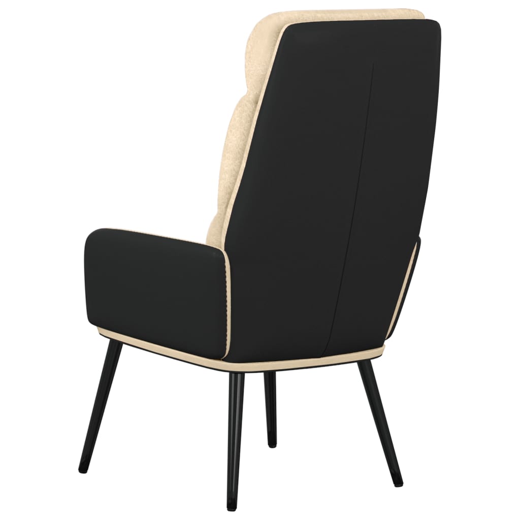 Fauteuil de relaxation tissu crème