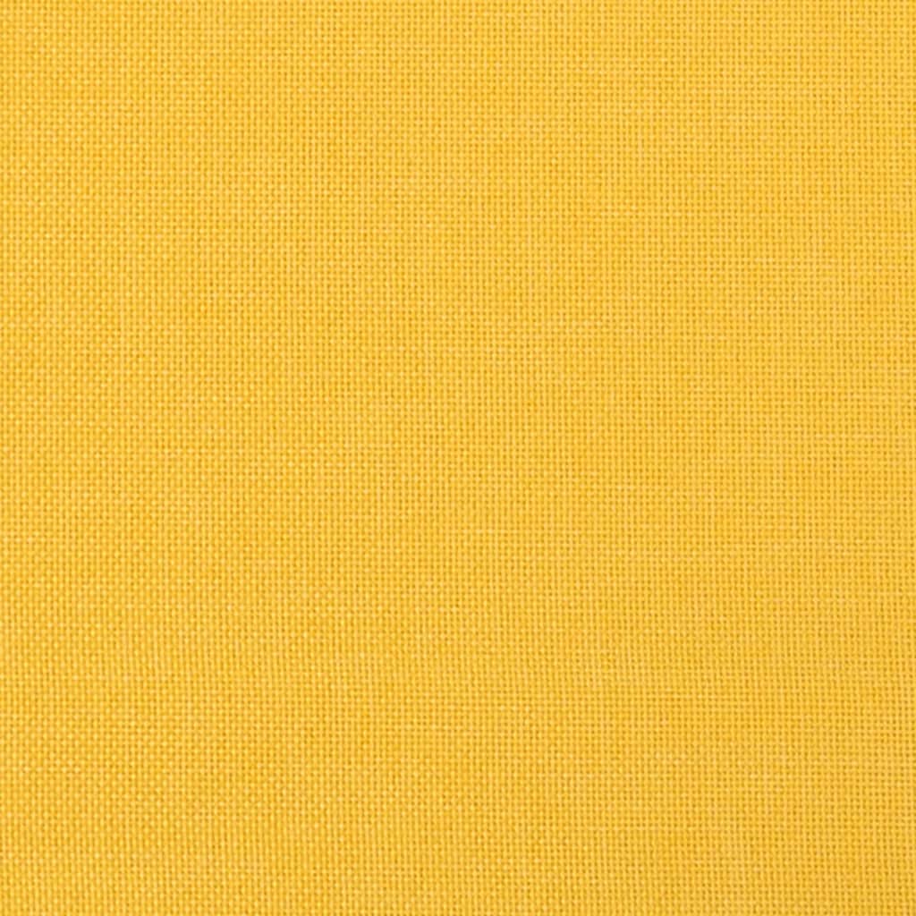 Fauteuil relax en tissu jaune moutarde