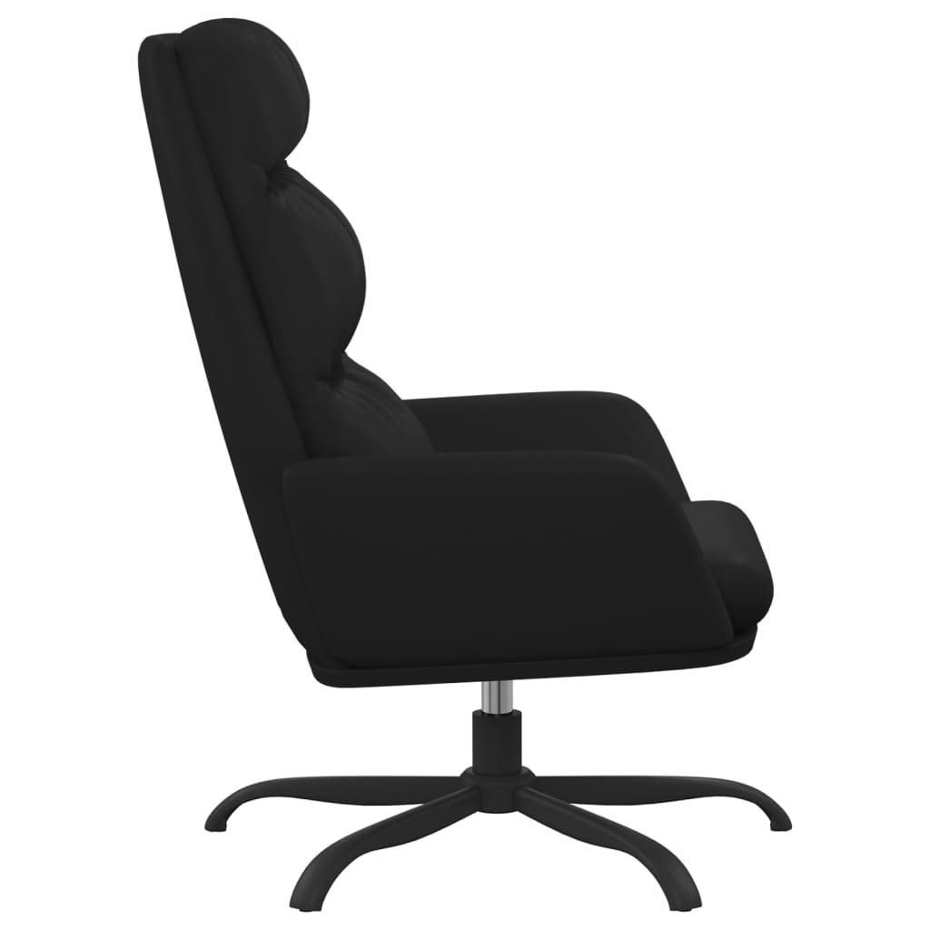 Fauteuil de relaxation simili cuir noir
