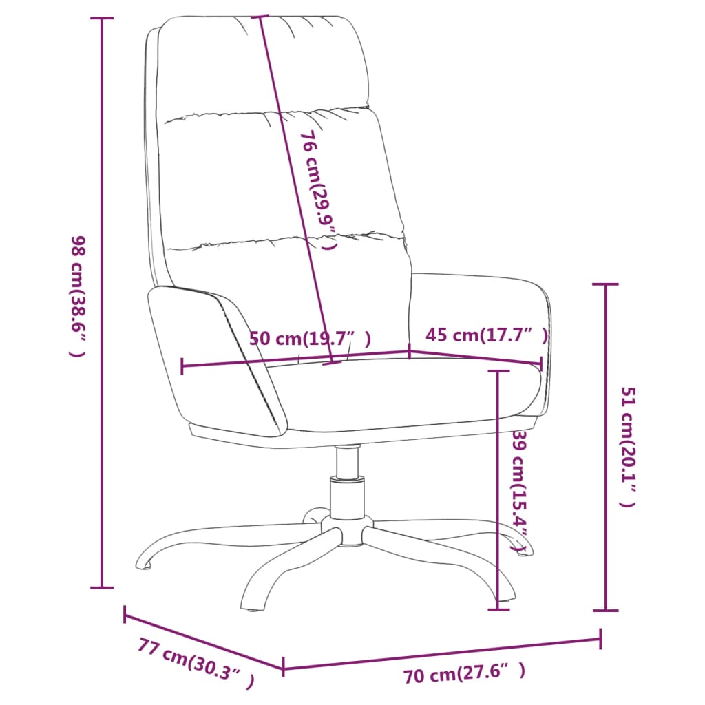 Fauteuil de relaxation simili cuir noir