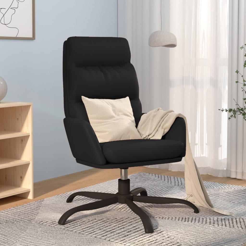 Fauteuil de relaxation simili cuir noir