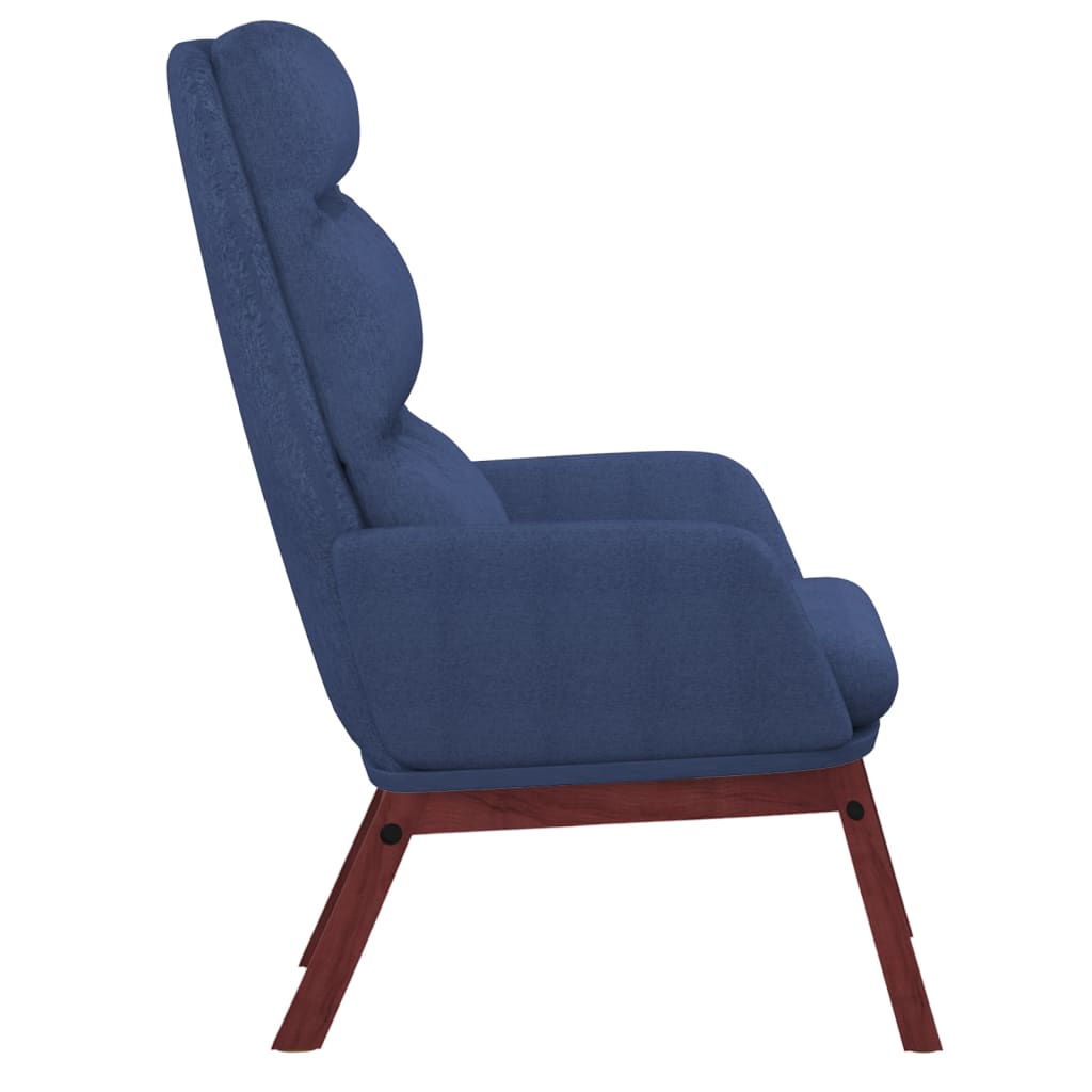 Fauteuil relax en tissu bleu
