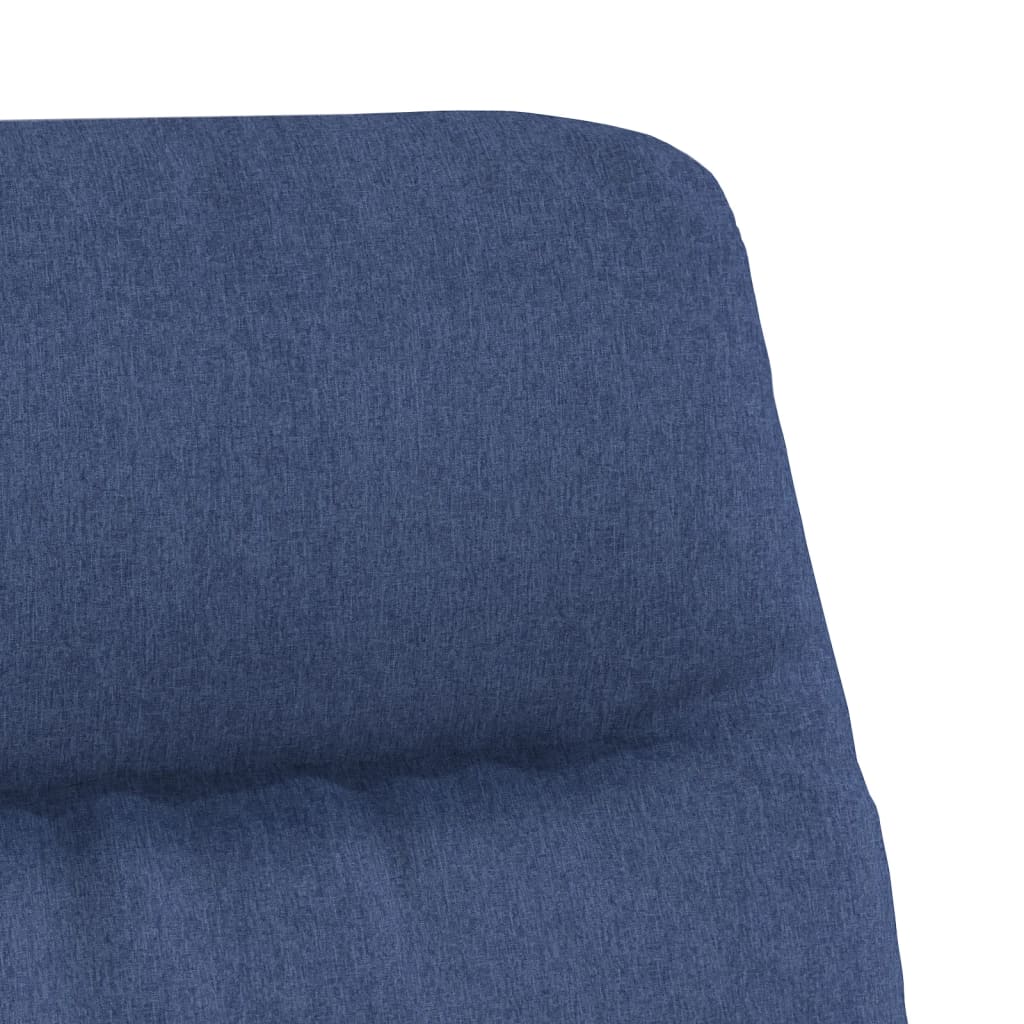 Fauteuil relax en tissu bleu