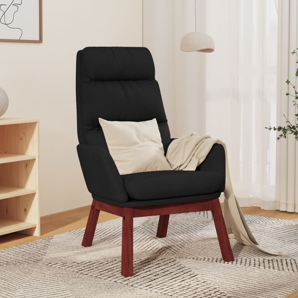 Fauteuil de relaxation tissu noir