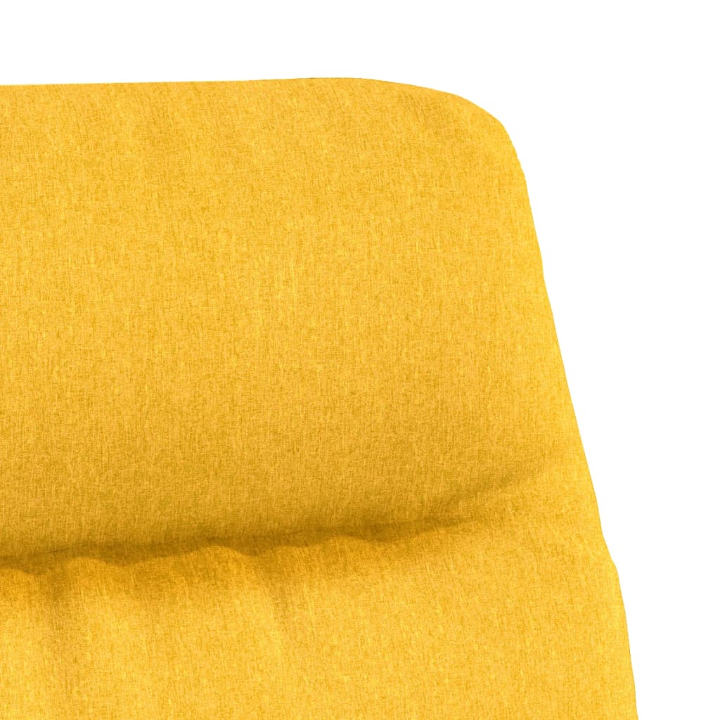 Fauteuil relax en tissu jaune moutarde