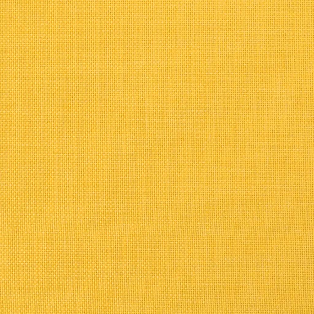 Fauteuil relax en tissu jaune moutarde