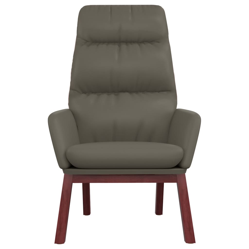Relaxsessel Grau Echtleder
