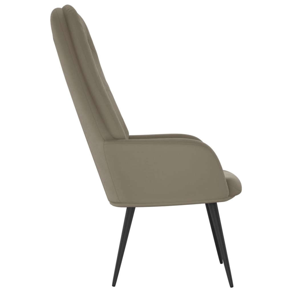Fauteuil de relaxation velours gris clair