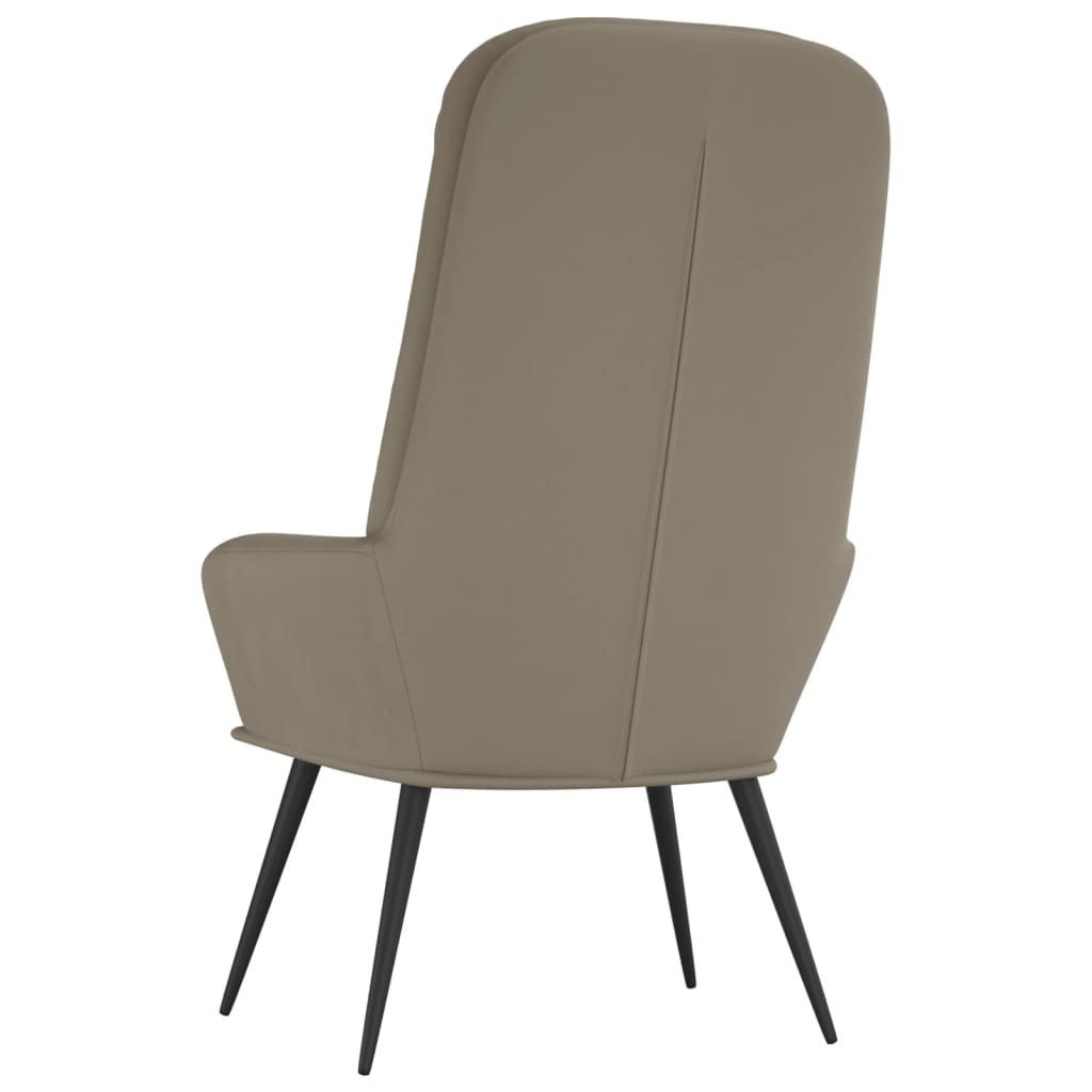 Fauteuil de relaxation velours gris clair