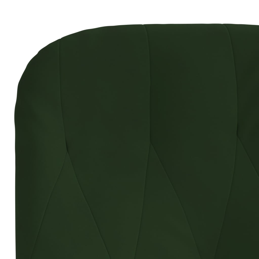 Fauteuil relax en velours vert foncé