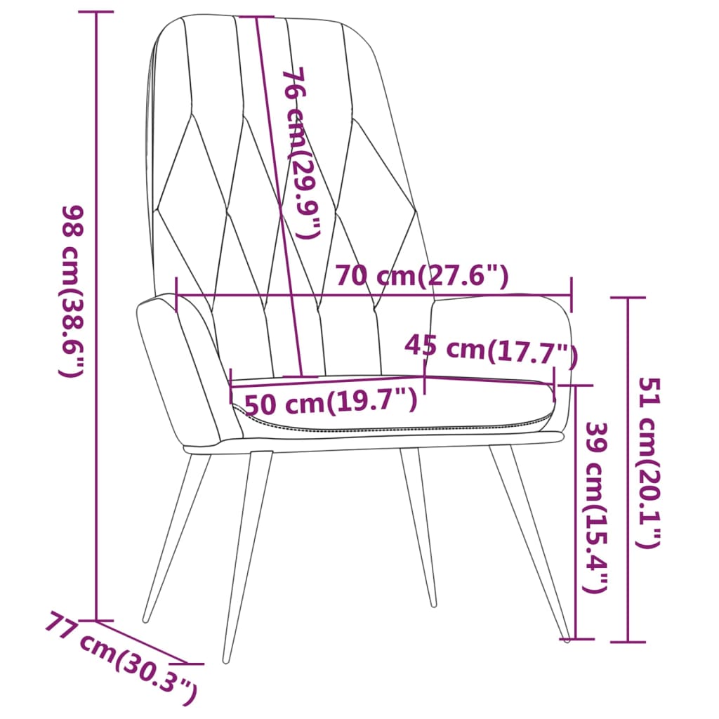 Fauteuil relax en velours vert foncé