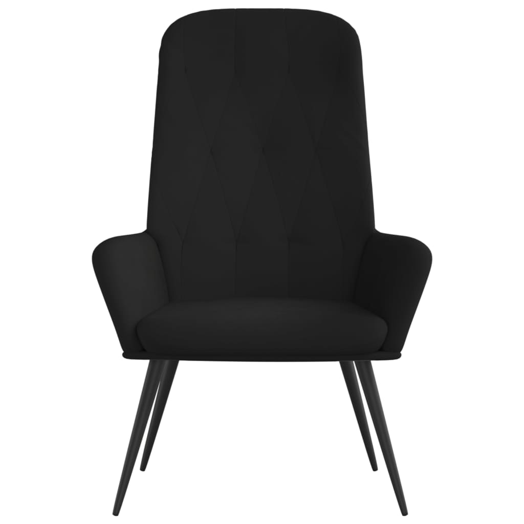 Fauteuil inclinable en velours noir