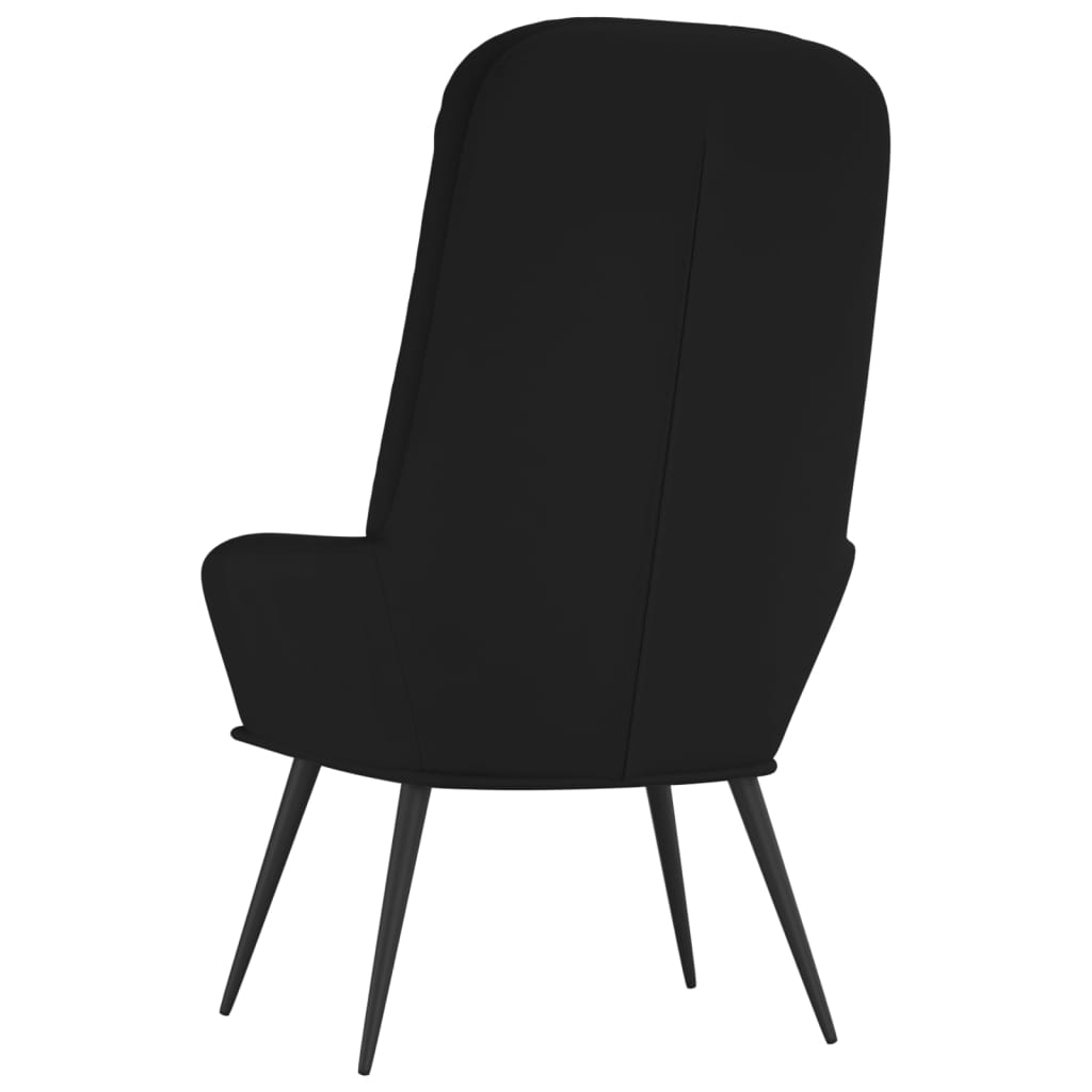 Fauteuil inclinable en velours noir