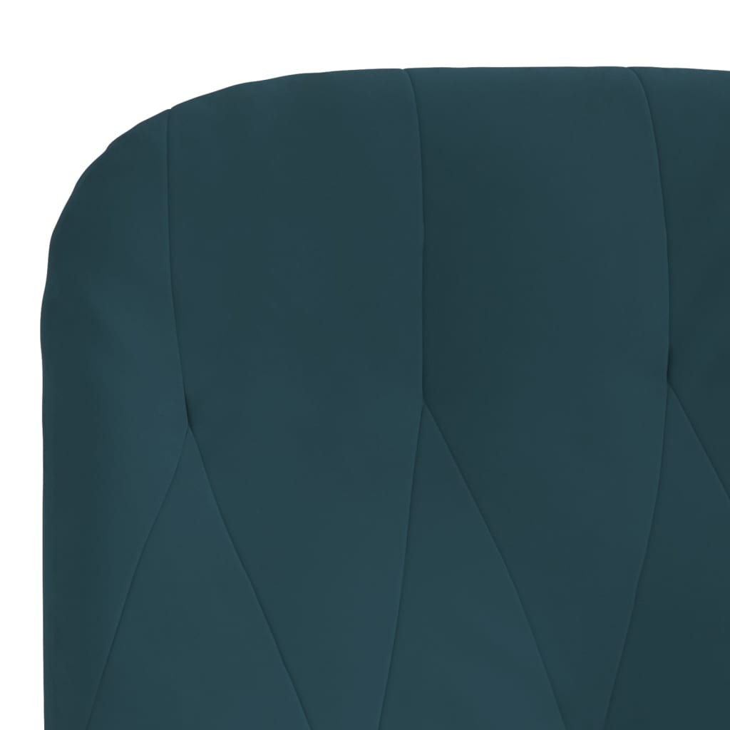 Fauteuil relax en velours bleu