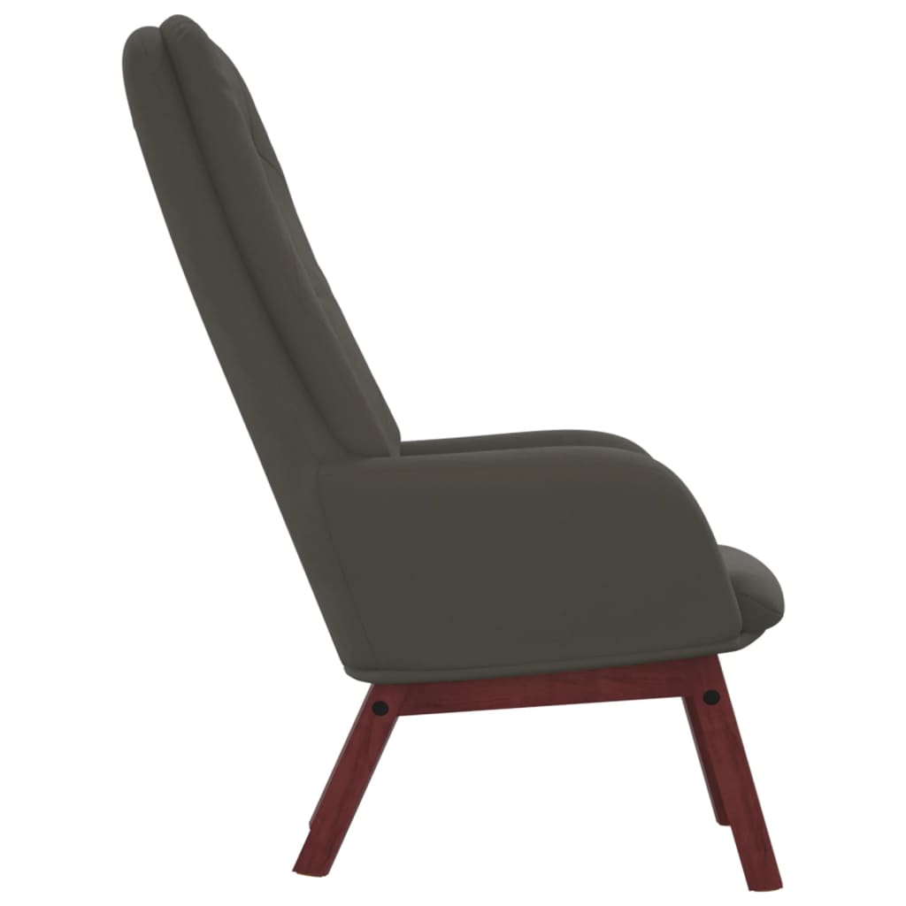 Fauteuil relax en velours gris foncé