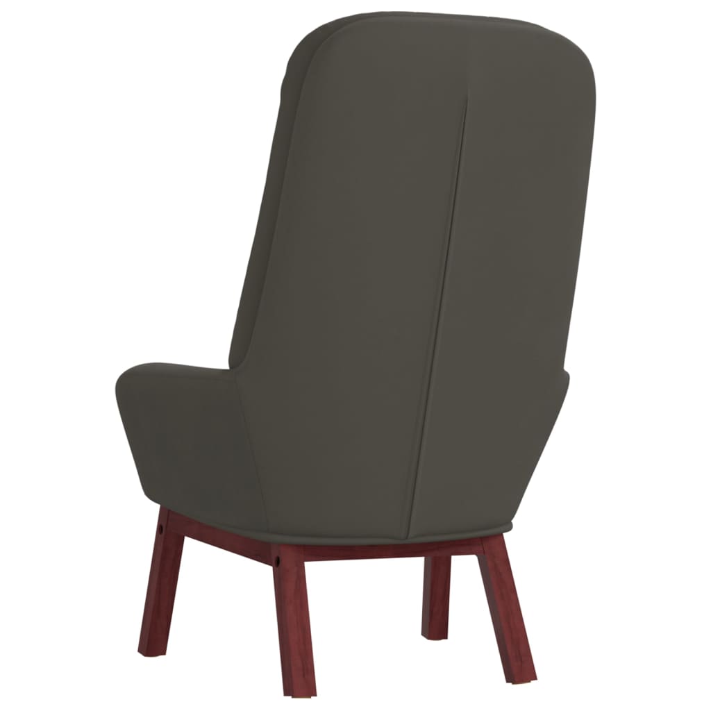 Fauteuil relax en velours gris foncé