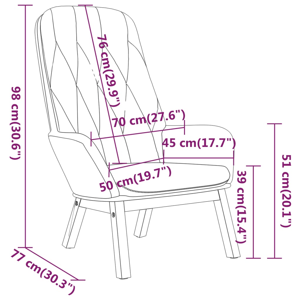 Fauteuil relax en velours gris foncé