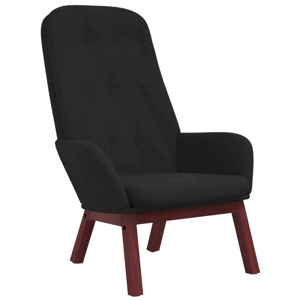 Fauteuil inclinable en velours noir