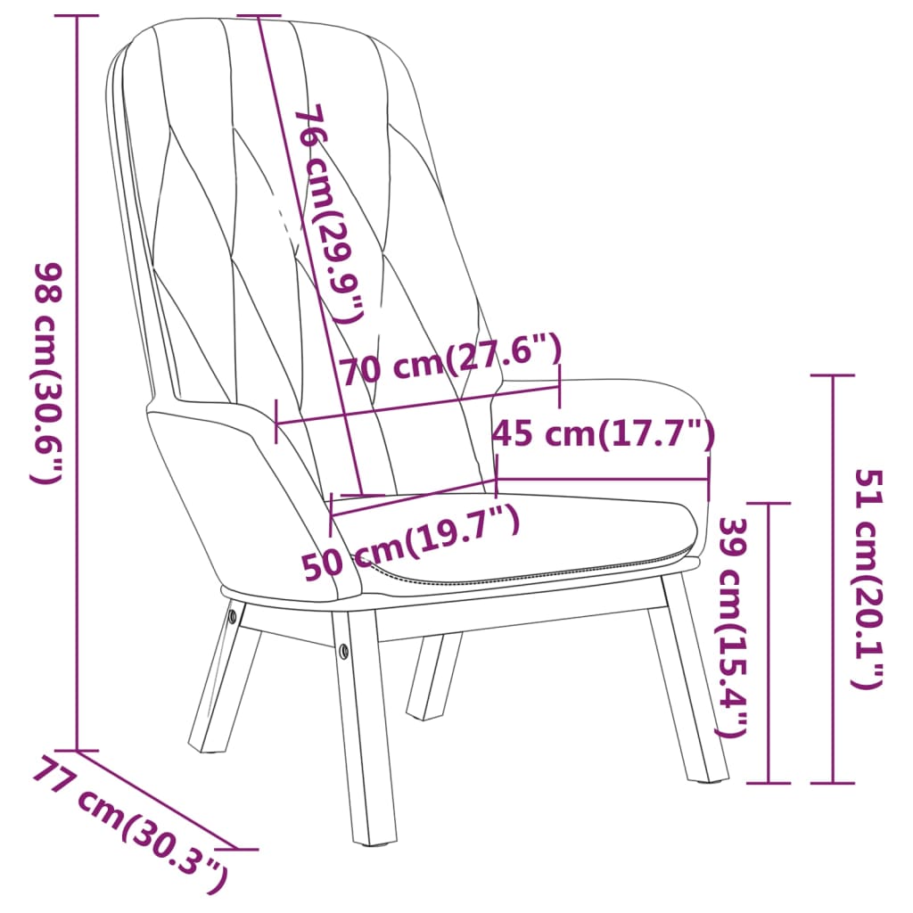 Fauteuil inclinable en velours noir