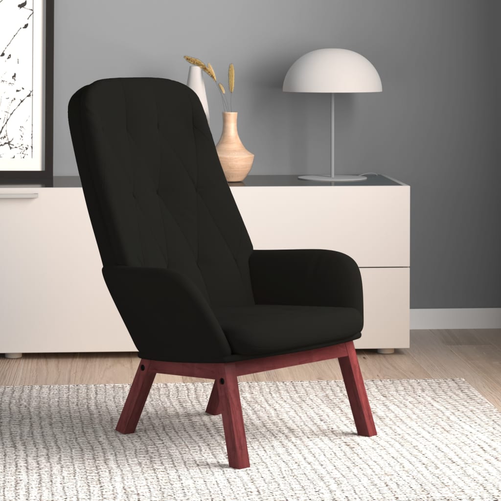 Fauteuil inclinable en velours noir
