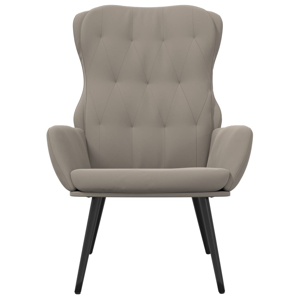 Fauteuil de relaxation velours gris clair