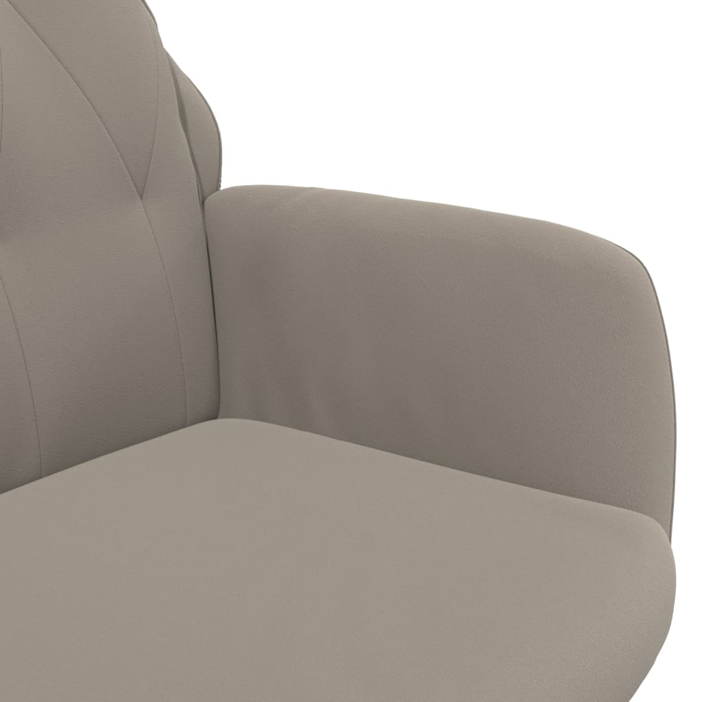 Fauteuil de relaxation velours gris clair