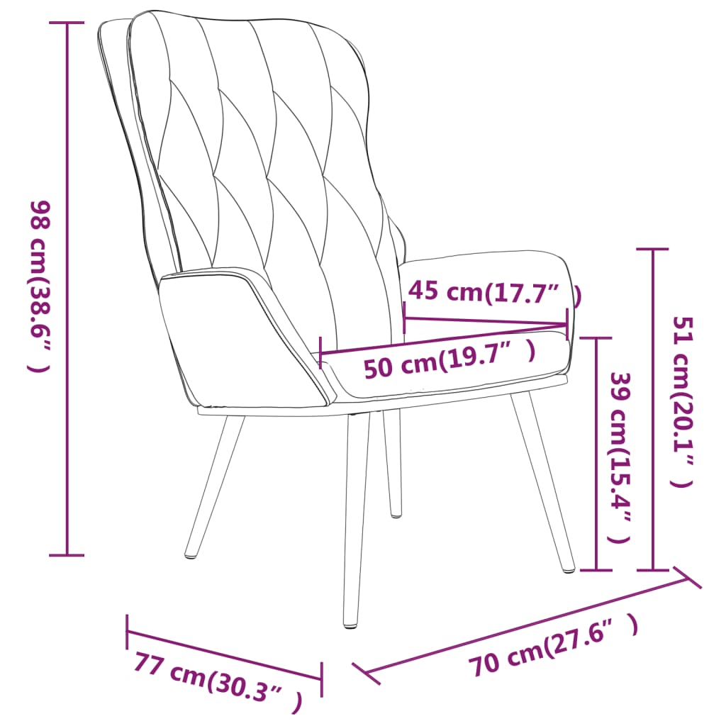 Relaxsessel Cremeweiß Samt