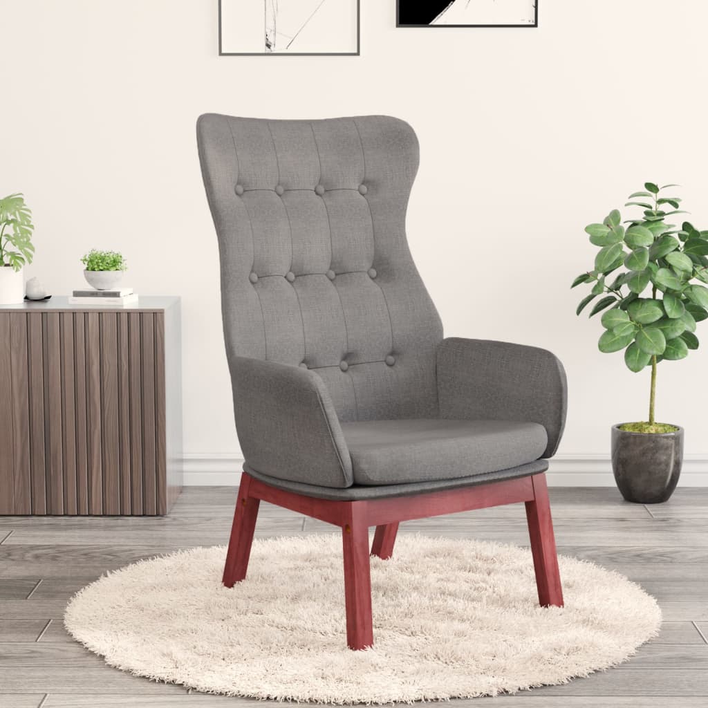 Fauteuil de relaxation tissu gris clair