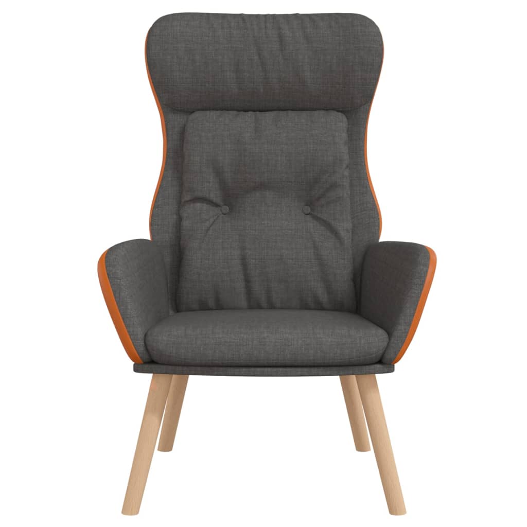 Fauteuil relax en tissu gris foncé et PVC