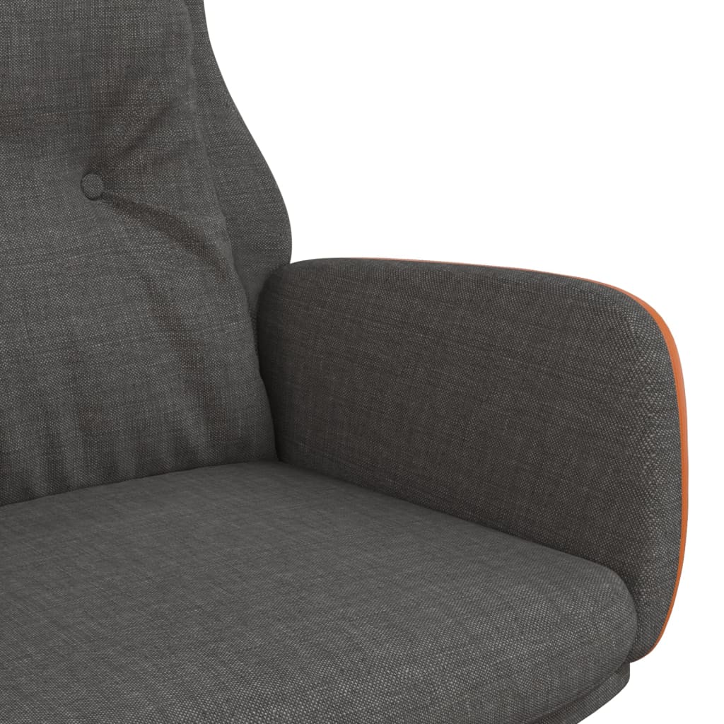 Fauteuil relax en tissu gris foncé et PVC