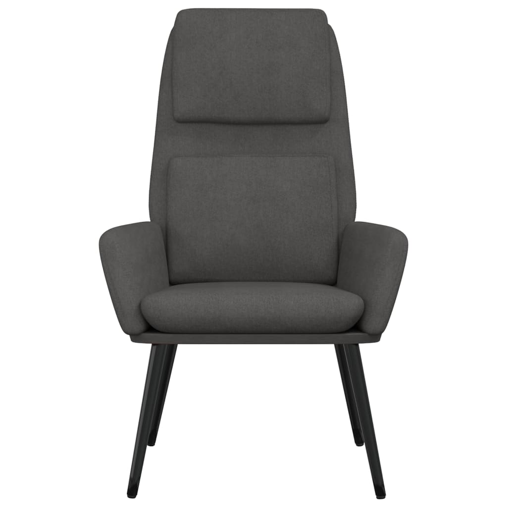 Fauteuil de relaxation tissu gris foncé