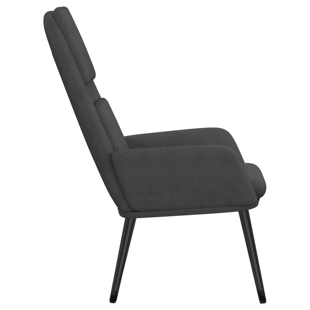 Fauteuil de relaxation tissu gris foncé