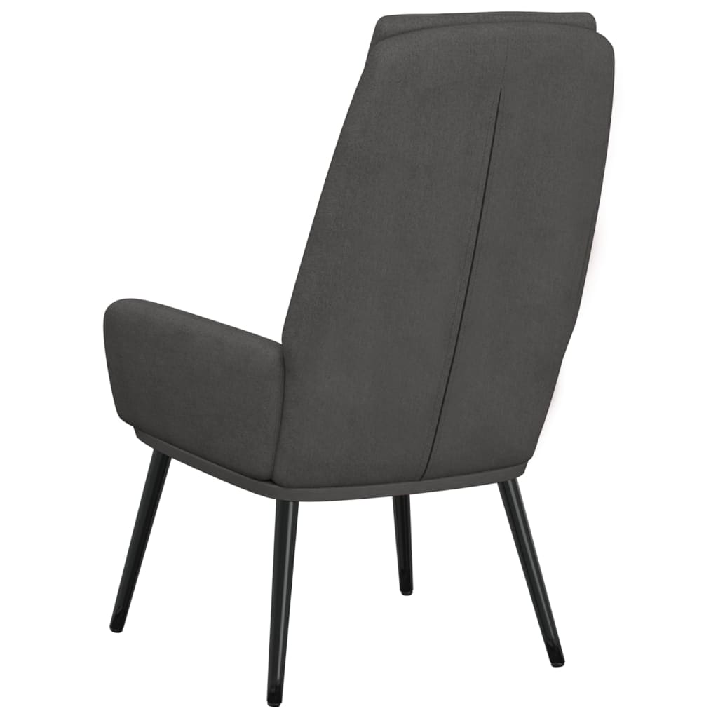 Fauteuil de relaxation tissu gris foncé