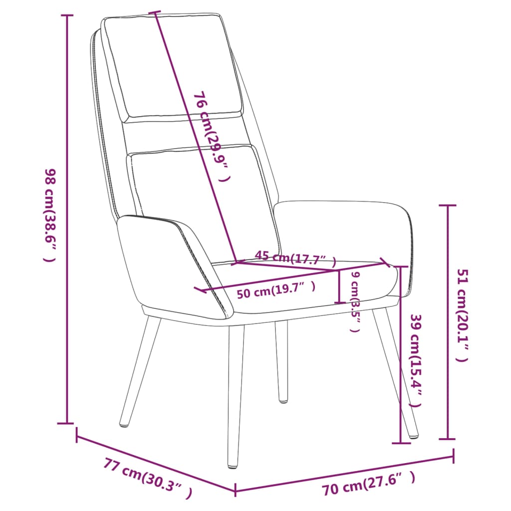 Fauteuil de relaxation tissu gris foncé