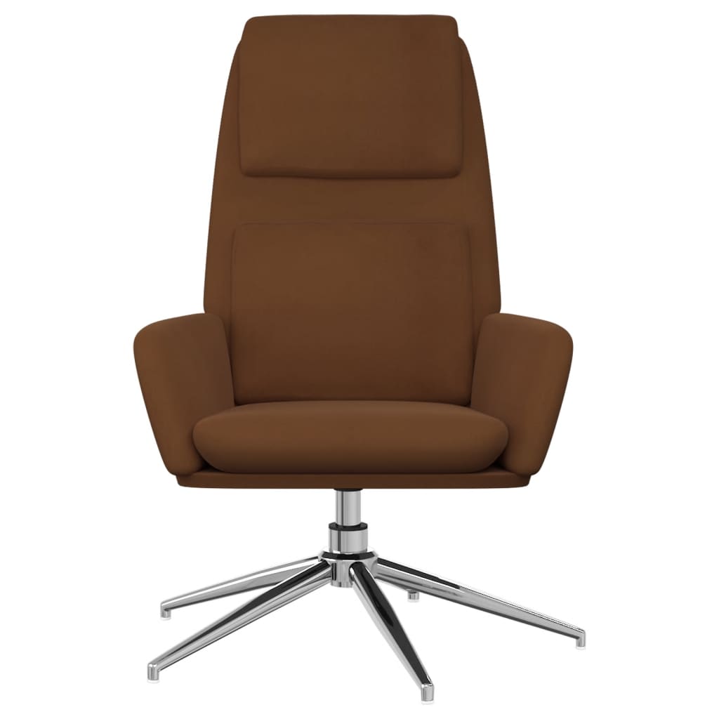 Relaxsessel Braun Wildleder-Optik