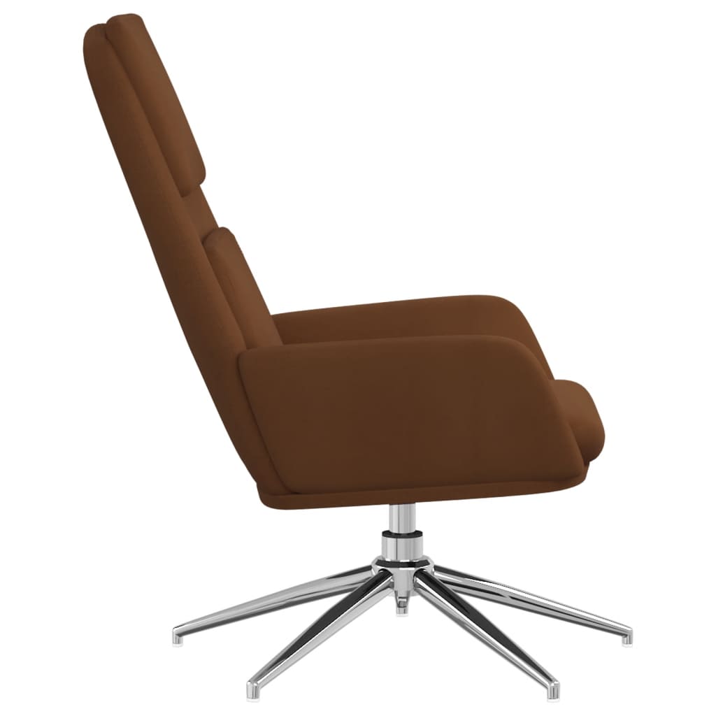 Relaxsessel Braun Wildleder-Optik