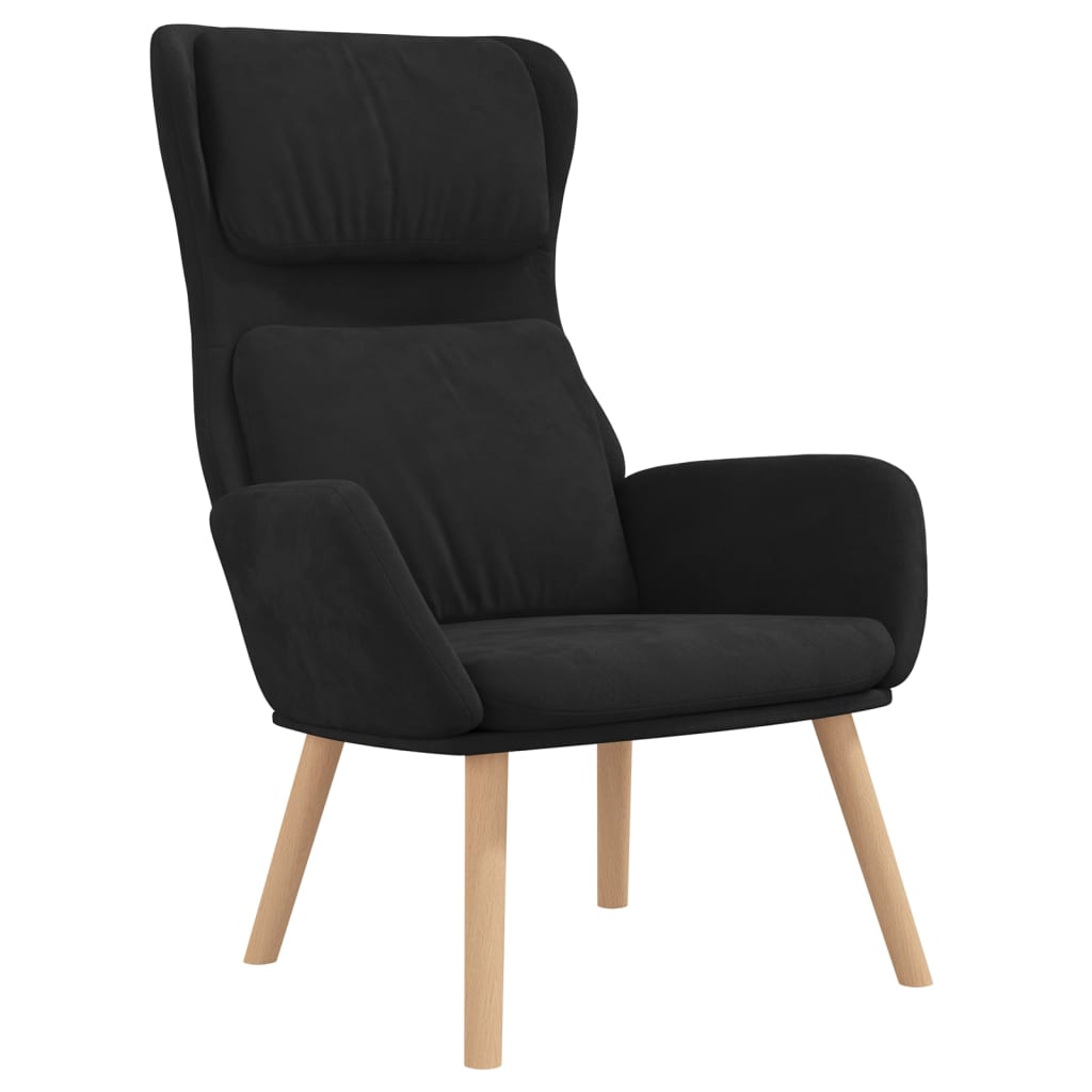 Fauteuil inclinable en velours noir