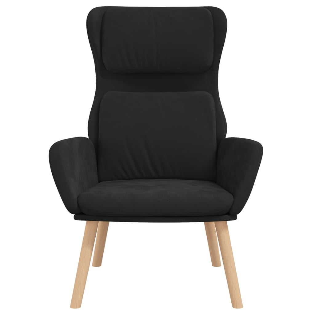 Fauteuil inclinable en velours noir