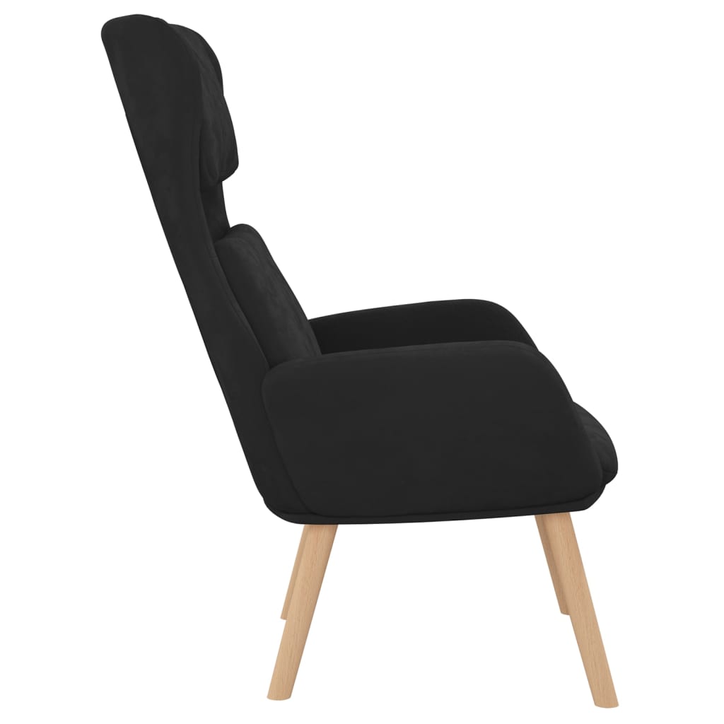 Fauteuil inclinable en velours noir