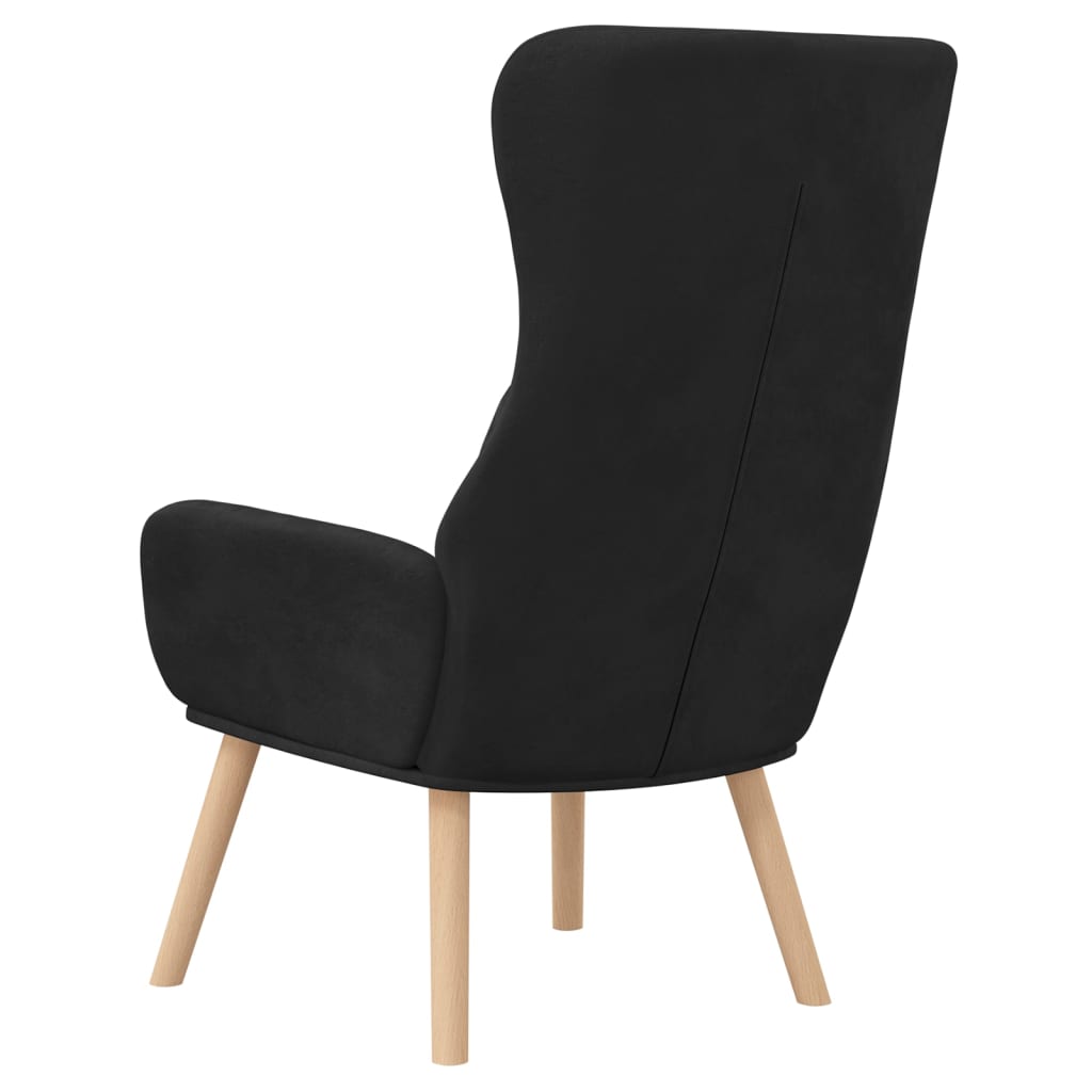 Fauteuil inclinable en velours noir