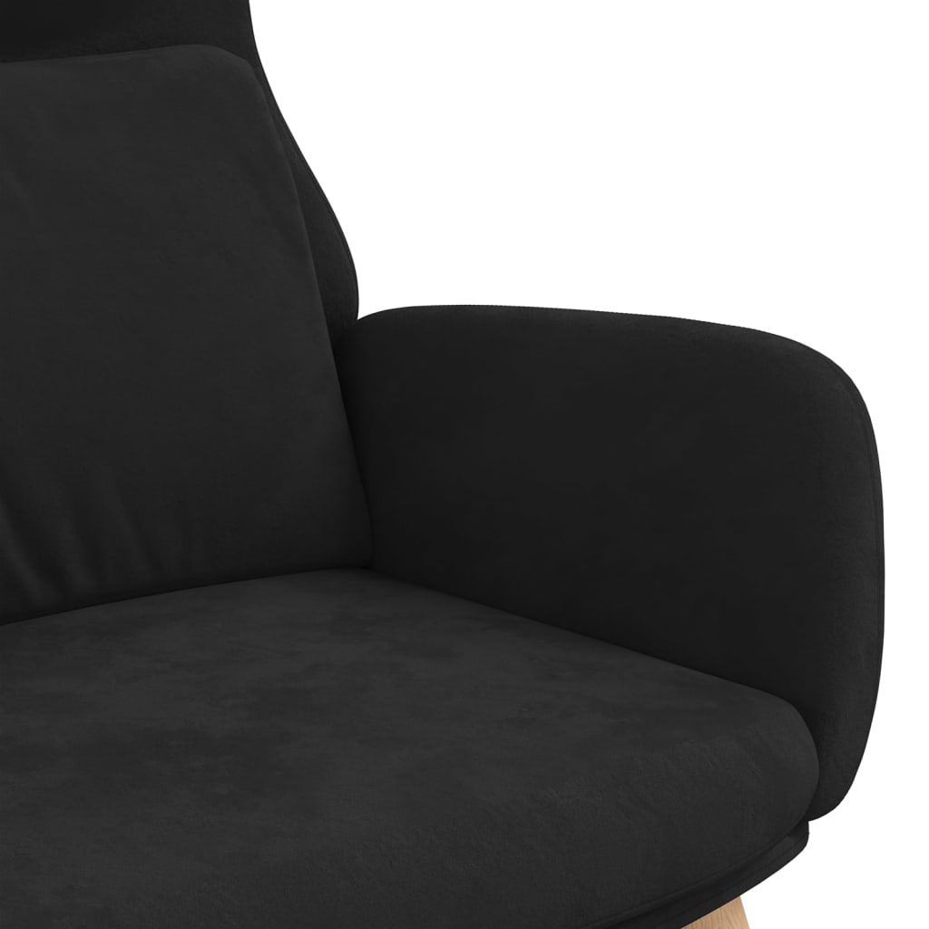 Fauteuil inclinable en velours noir