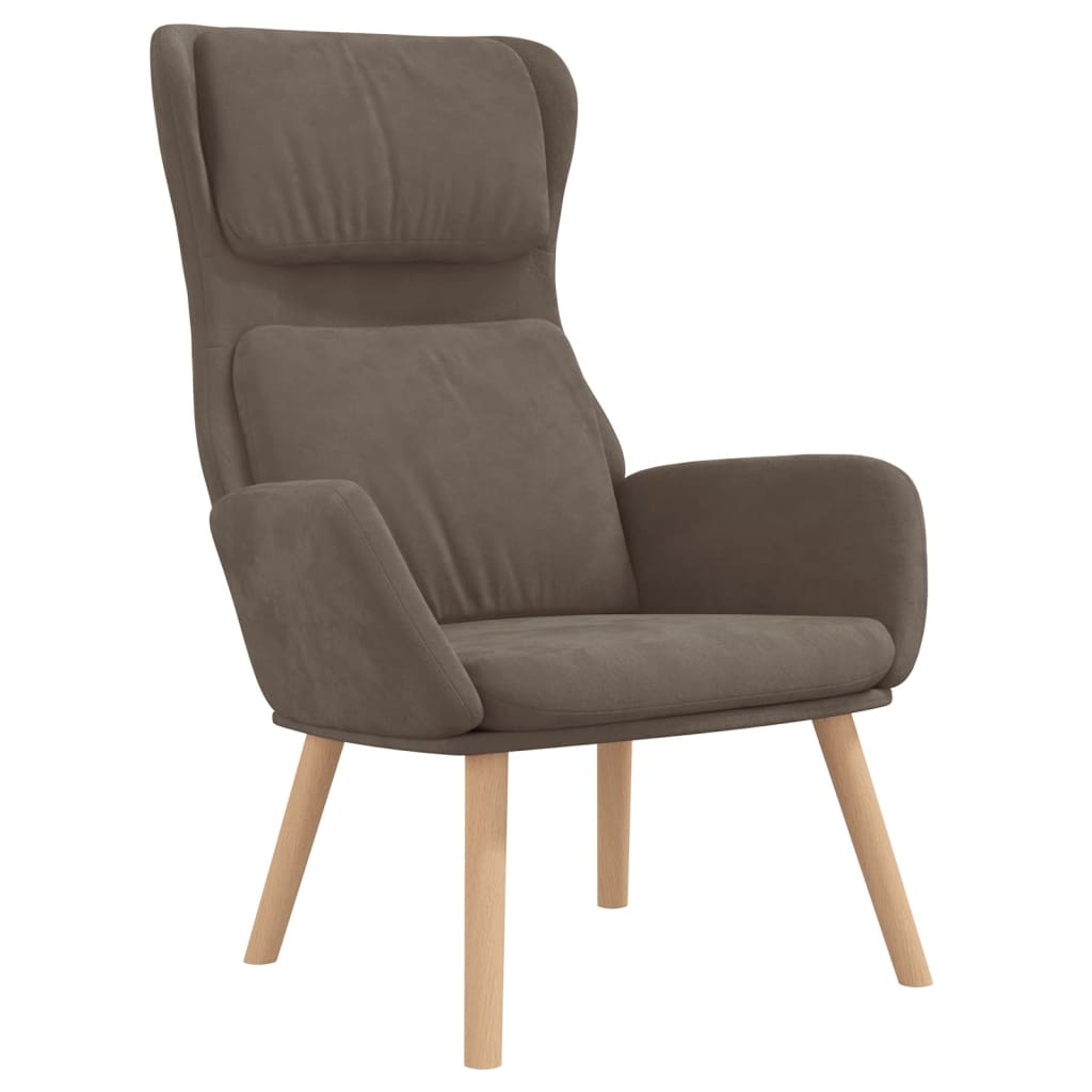 Fauteuil inclinable en velours marron