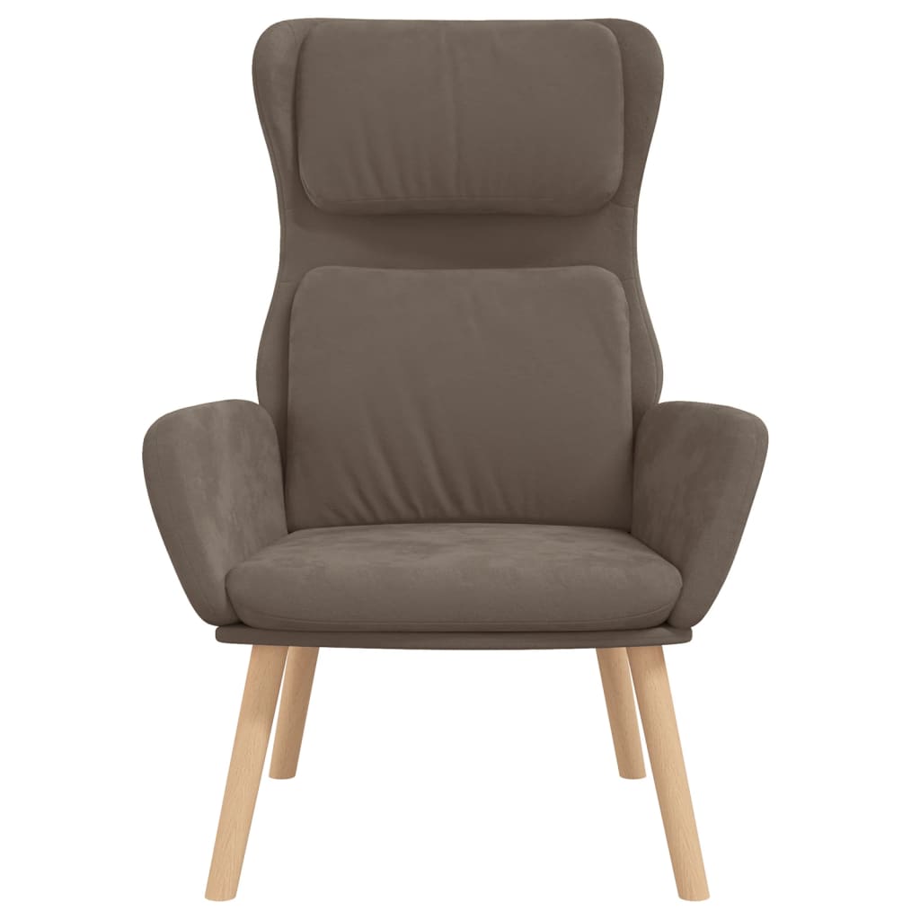 Fauteuil inclinable en velours marron